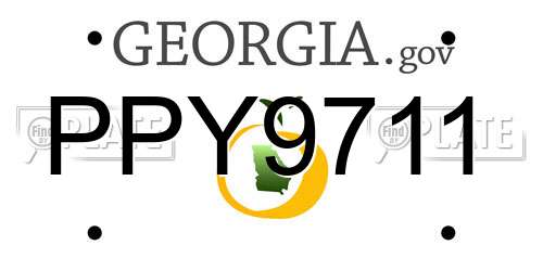 PPY9711 Georgia License Plate
