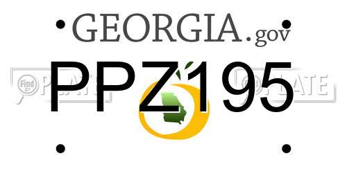 PPZ195 Georgia License Plate