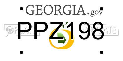 PPZ198 Georgia License Plate