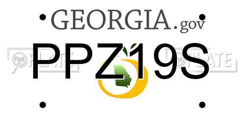 PPZ19S Georgia License Plate