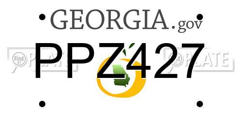 PPZ427 Georgia License Plate