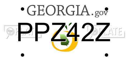 PPZ42Z Georgia License Plate