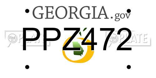 PPZ472 Georgia License Plate
