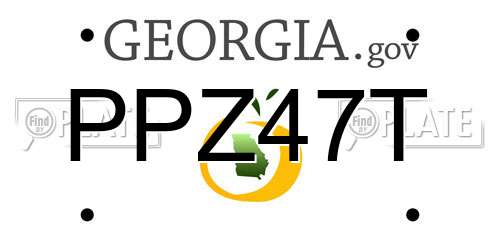 PPZ47T Georgia License Plate