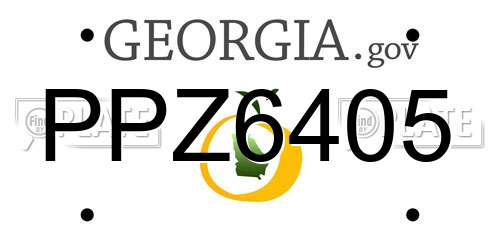 PPZ6405 Georgia License Plate