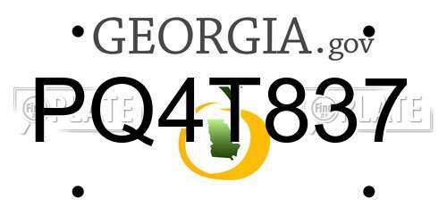 PQ4T837 Georgia License Plate