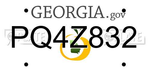 PQ4Z832 Georgia License Plate