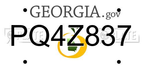 PQ4Z837 Georgia License Plate