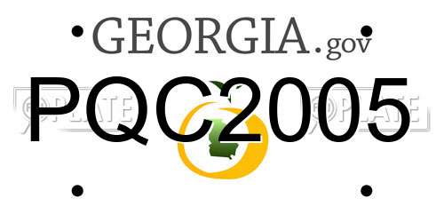 PQC2005 Georgia License Plate