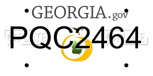PQC2464 Georgia License Plate