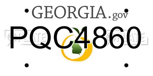 PQC4860 Georgia License Plate