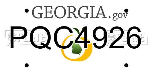 PQC4926 Georgia License Plate