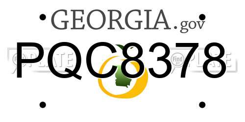 PQC8378 Georgia License Plate