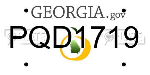 PQD1719 Georgia License Plate