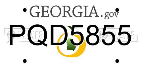 PQD5855 Georgia License Plate
