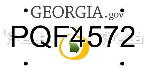 PQF4572 Georgia License Plate