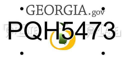 PQH5473 Georgia License Plate