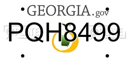 PQH8499 Georgia License Plate