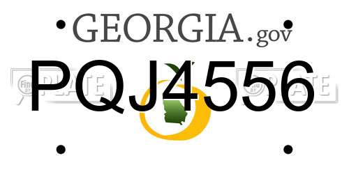 PQJ4556 Georgia License Plate