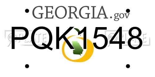 PQK1548 Georgia License Plate