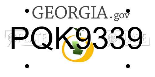 PQK9339 Georgia License Plate