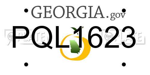 PQL1623 Georgia License Plate
