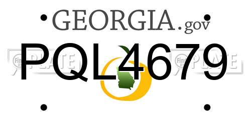 PQL4679 Georgia License Plate