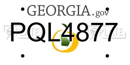 PQL4877 Georgia License Plate