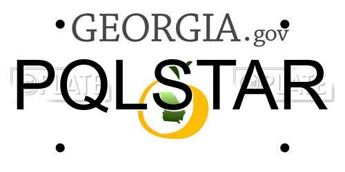 PQLSTAR Georgia License Plate
