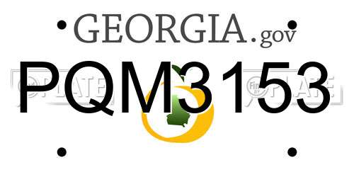 PQM3153 Georgia License Plate
