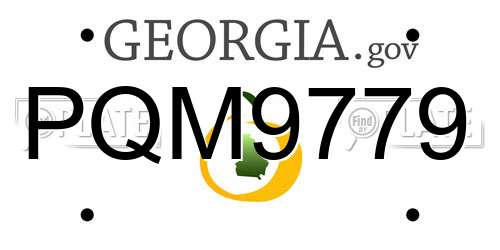 PQM9779 Georgia License Plate