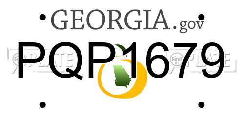 PQP1679 Georgia License Plate
