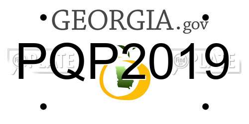 PQP2019 Georgia License Plate