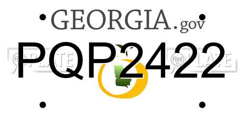 PQP2422 Georgia License Plate