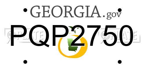 PQP2750 Georgia License Plate
