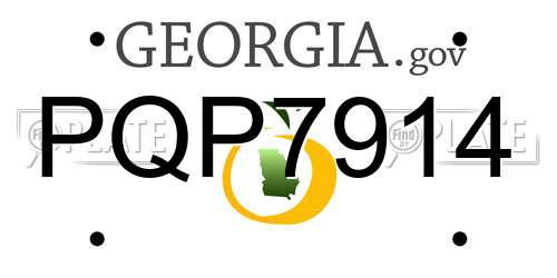 PQP7914 Georgia License Plate