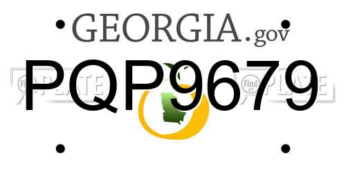 PQP9679 Georgia License Plate