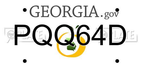 PQQ64D Georgia License Plate