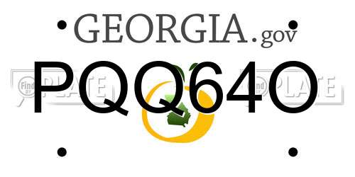 PQQ64O Georgia License Plate