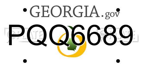 PQQ6689 Georgia License Plate