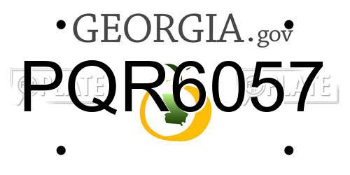 PQR6057 Georgia License Plate