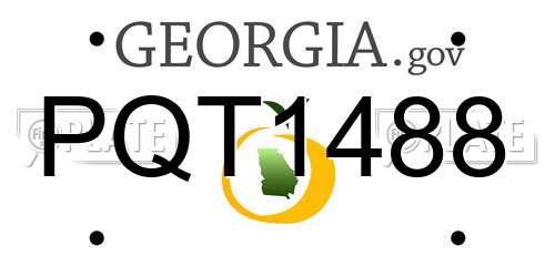PQT1488 Georgia License Plate