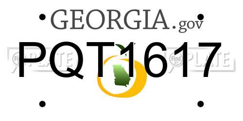 PQT1617 Georgia License Plate