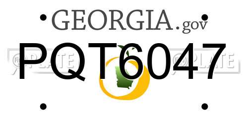 PQT6047 Georgia License Plate