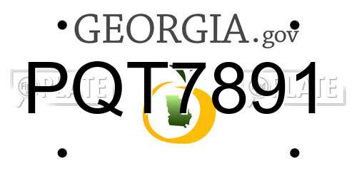 PQT7891 Georgia License Plate
