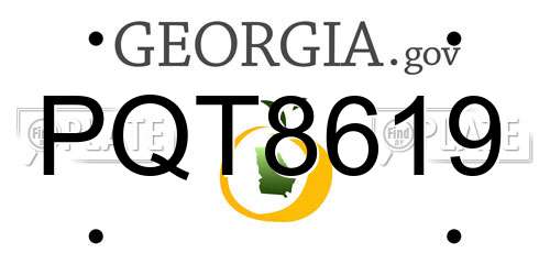 PQT8619 Georgia License Plate