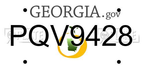 PQV9428 Georgia License Plate
