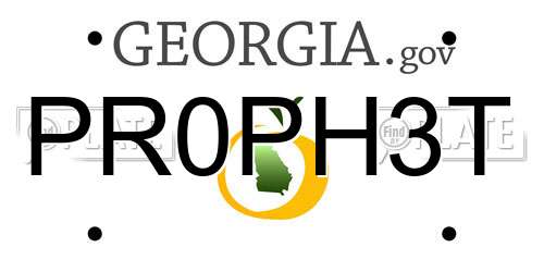 PR0PH3T Georgia License Plate