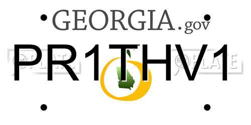 PR1THV1 Georgia License Plate