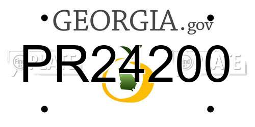PR24200 Georgia License Plate